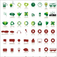 80 simple icon vector