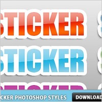 8 Free Sticker Photoshop Styles