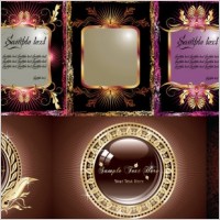 8 gold pattern vector graphic