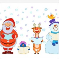 8 vector santa claus