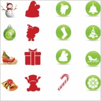 a beautiful christmas icon vector
