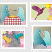 A good start to your birds stamp collection 