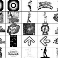 a set of 25 very different ddr (dance dance revolution) brush
