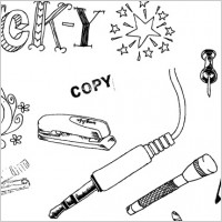 A set of hand drawn objects free vector