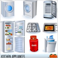 a set of kitchen utensils vector