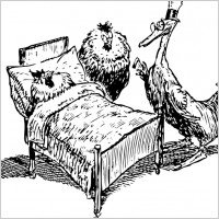 A Sick Bird clip art