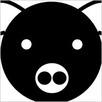A Simple Pig clip art