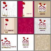 a variety of beautiful flowers illustrator patterns 02 vector