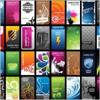 a variety of card template vector the trend