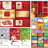 a variety of christmas background vector greeting cards