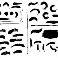 a variety of exquisite ink vector