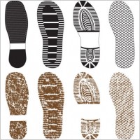 a variety of fine shoe print 02 vector