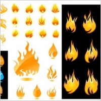 a wide range of flame vector