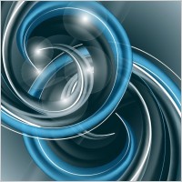 Abstract Blue Helix Vector Background
