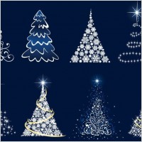 Abstract Christmas Tree Vector Set