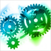 Abstract Color Gears Vector Graphic