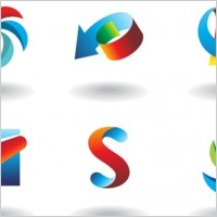 Abstract colorful design elements
