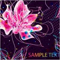 Abstract Colorful Floral Background