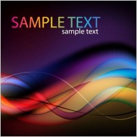 Abstract Colorful Light Waves Vector Background