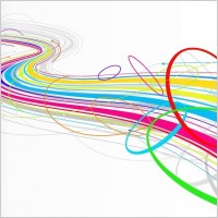 Abstract Colorful Wave Line Background