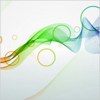 Abstract Colorful Waves Background