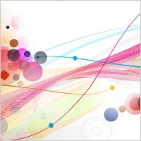 Abstract Colourful Circle Wave Line Background