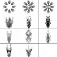 abstract fire brush