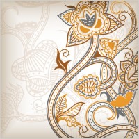 abstract floral background pattern 01 vector