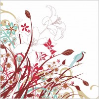 Abstract Floral Flowers Vector Graphic