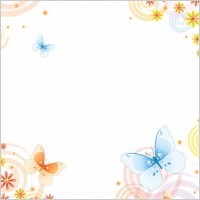 Abstract Flower with Butterfly Vector Background