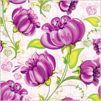 Abstract Flowers Seamless Background Vector