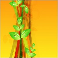 Abstract Green Floral Vector Background