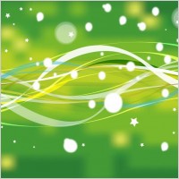Abstract Green Nature Line with Stars Vector Background