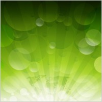 Abstract Green Rays Vector Background