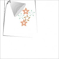Abstract Lamp and Snowflakes