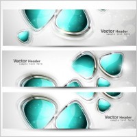 abstract modern graphics banner01 vector