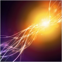 Abstract Neon Lines Vector Art