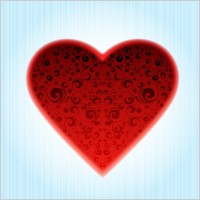 Abstract Ornamented Heart Vector