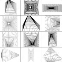 abstract perspective shapes brush