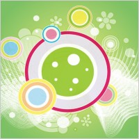 Abstract Retro Green Vector Backgro