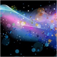 Abstract Star Light Wave Line Vector Art
