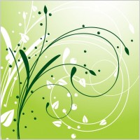 Abstract Swirl Floral Background Vector