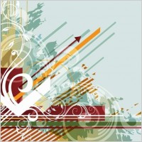 Abstract Swirl Floral Design Background