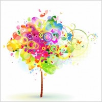 Abstract Tree Vector Illustration