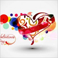 Abstract Valentine’s Day Vector Art