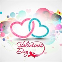 Abstract Valentines Day Vector Illustration