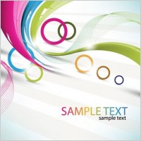 Abstract Waves and Circles Vector Background