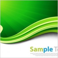 Abtsract Green Waves Vector Background