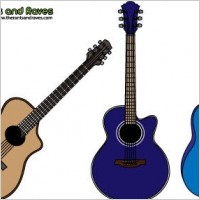 Acoustic guitars vector