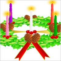 Advent wreath. Advent crown